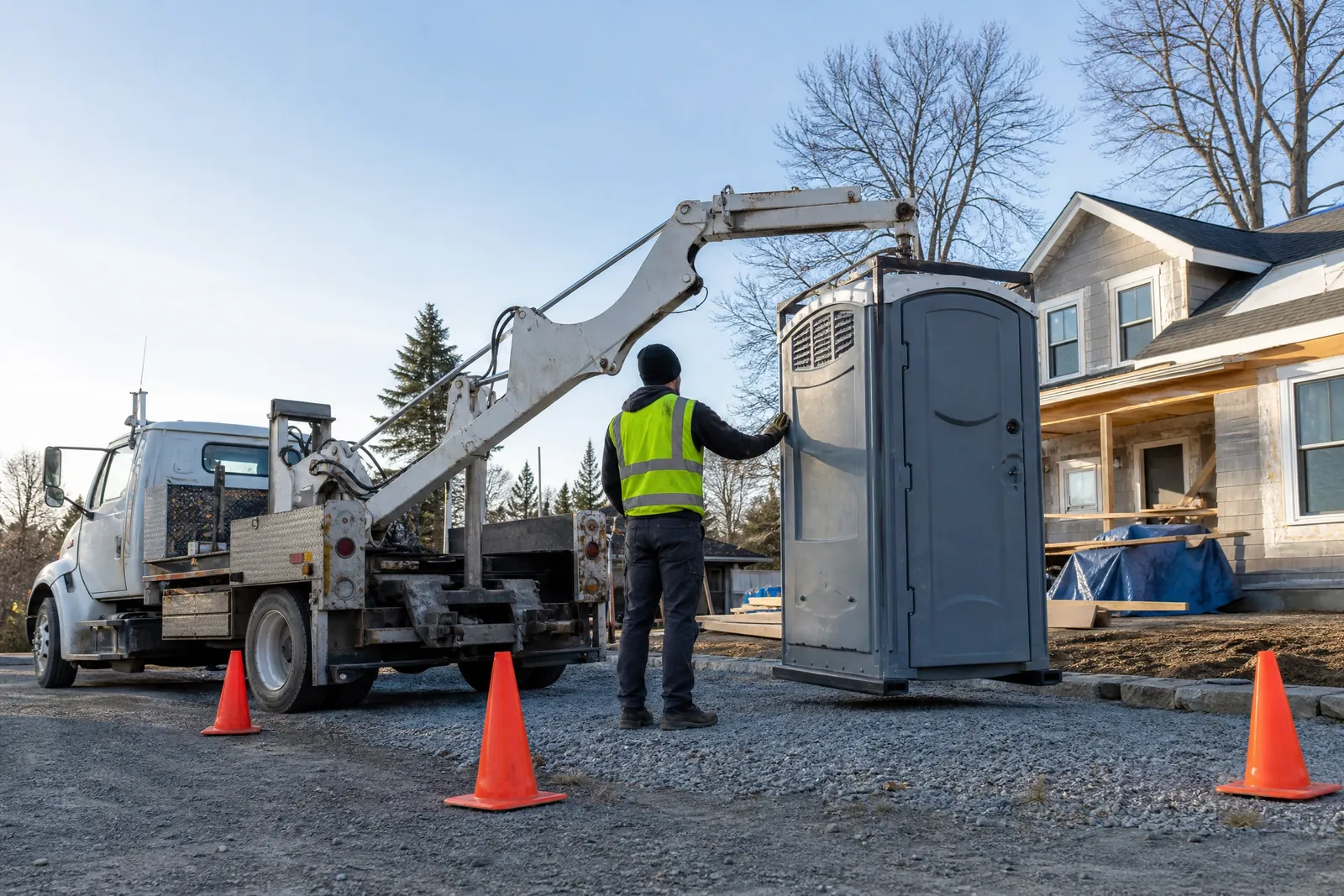 Inclusive access with ADA-accessible units portable sanitation setup